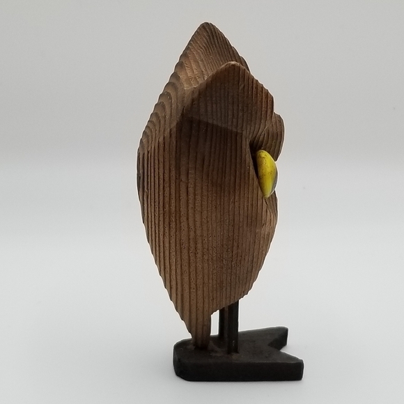 Vintage Owl Collection Otagiri Stoneware Bronze Pair Cryptomeria Wood Figurine - Picture 3 of 16